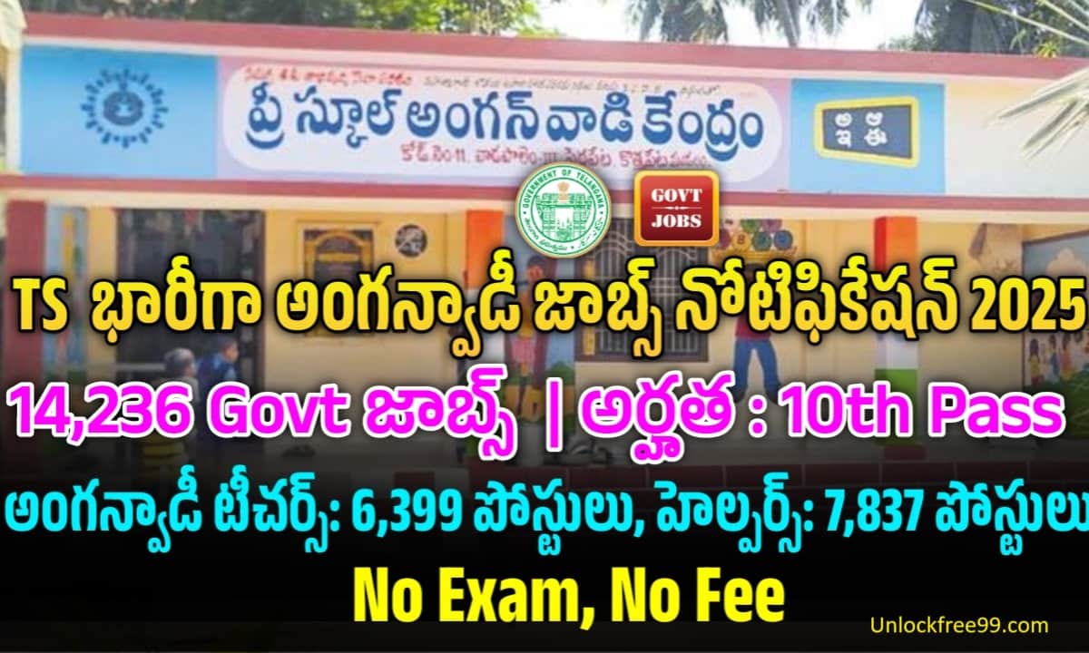 Anganwadi jobs telangana 2025