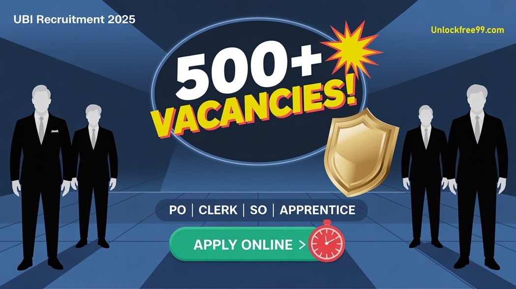 UBI Recruitment 500 Posts 2025